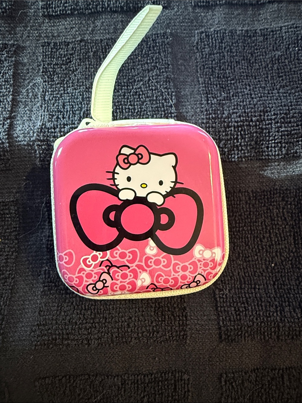 Hello Kitty Hot Pink Bow Travel Pouch/ Earbud Case